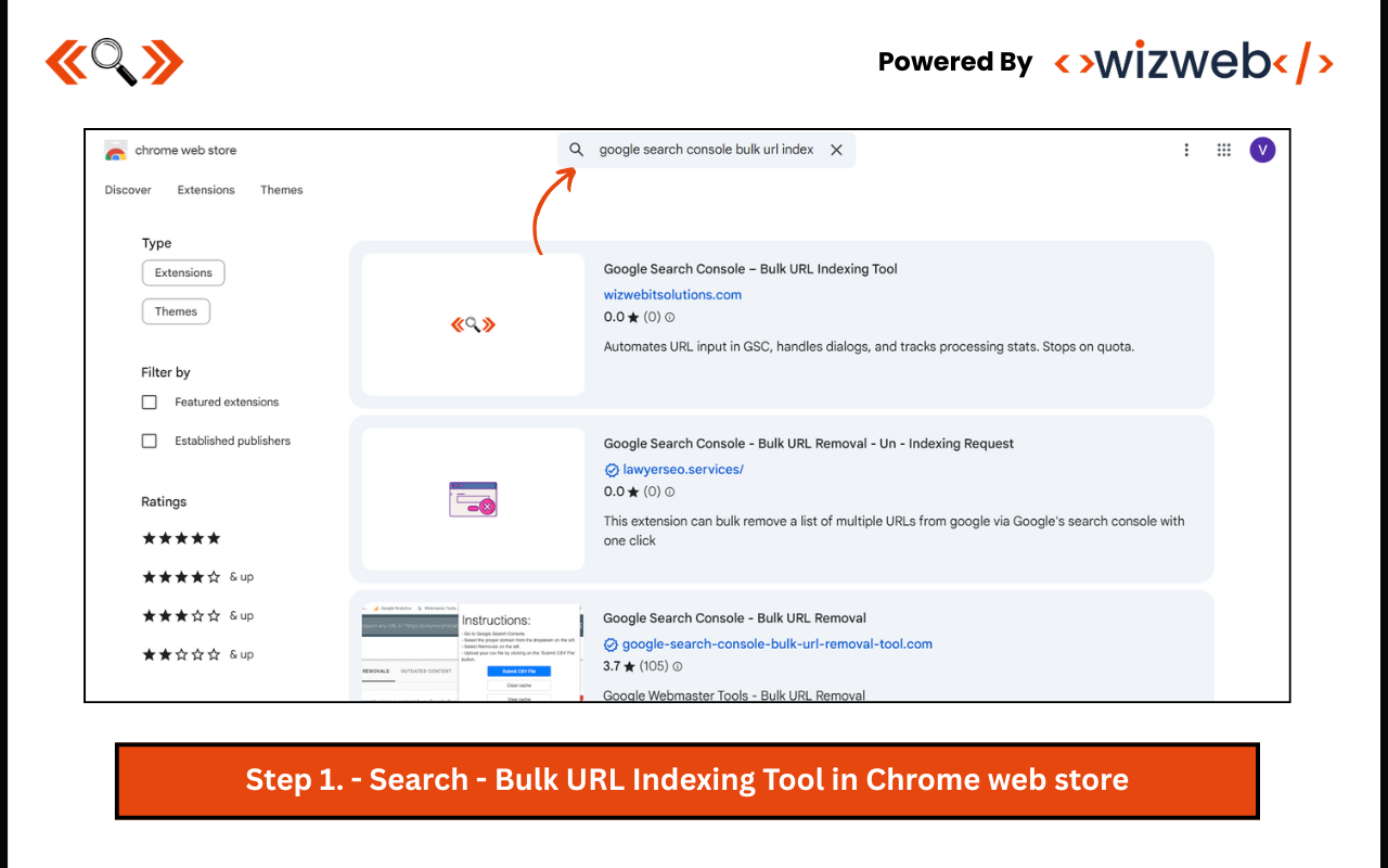 Google search console - Bulk URL Indexing Tool