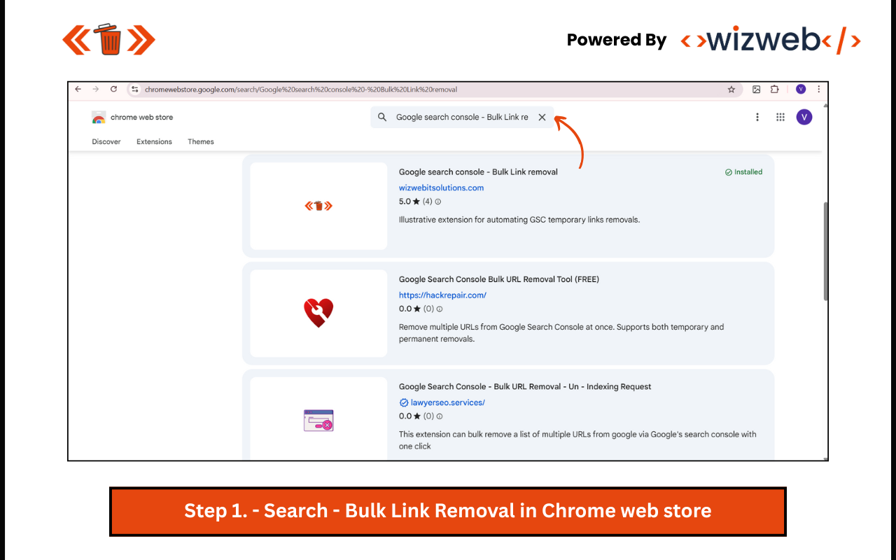 Google search console - Bulk Link Removal